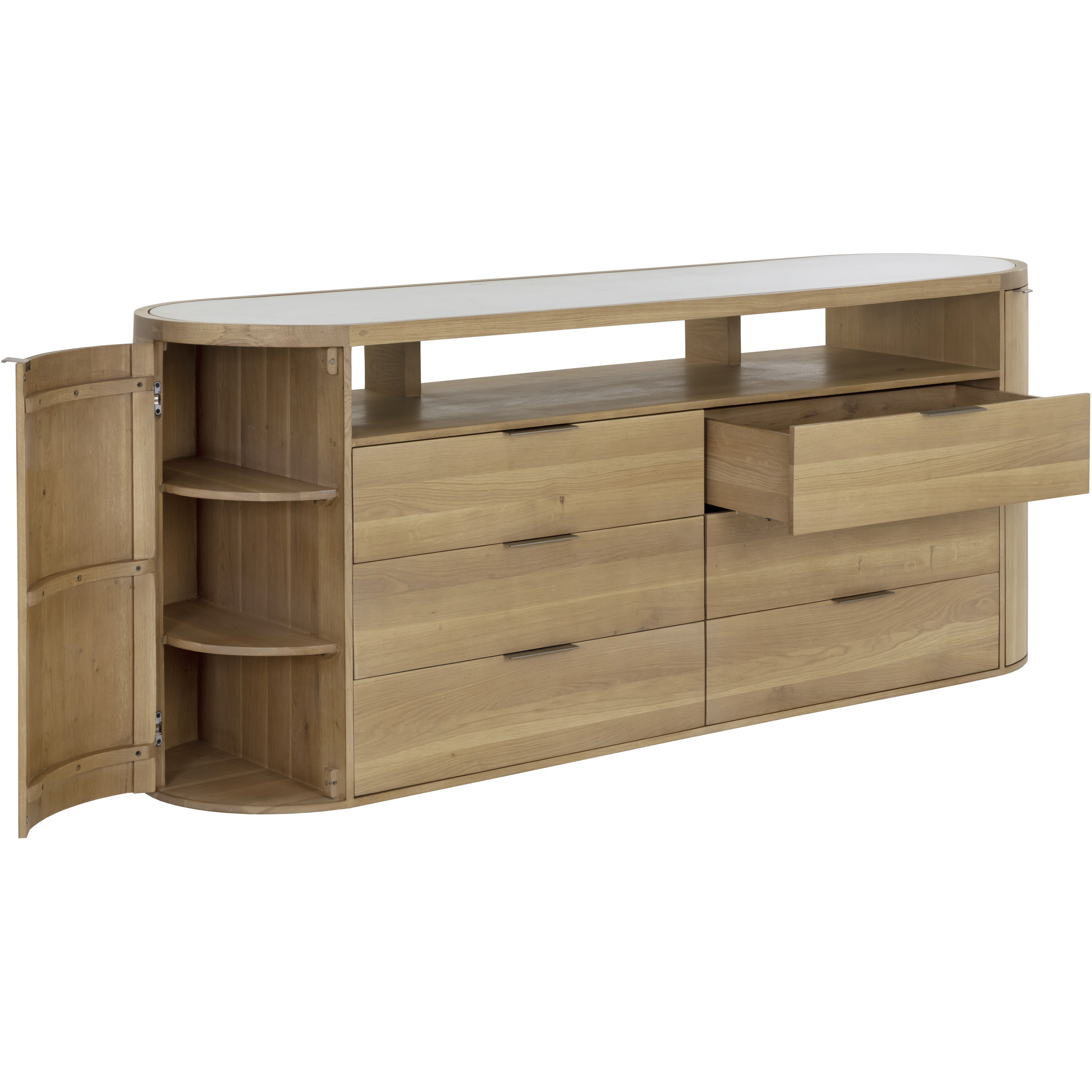 Stella 83 X 23 inch White / Natural Sideboard